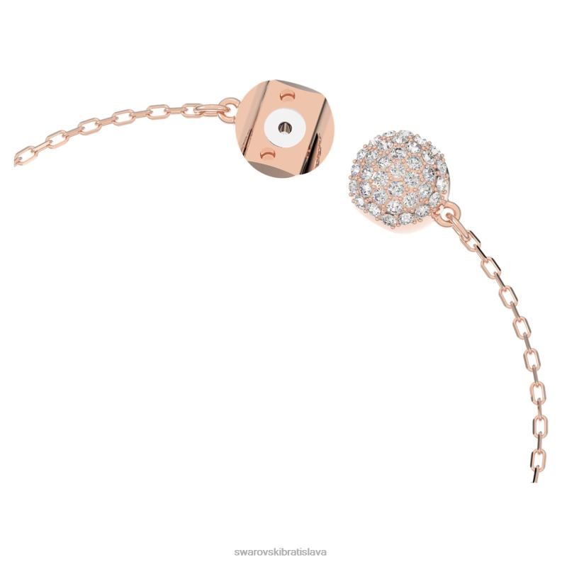 oslnivý labutí náramok magnetické zatváranie, labuť, ružové, pozlátené ružovým zlatom B8ZNT421 Swarovski šperky - Image 4