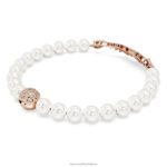 pekný náramok pierko, biele, pozlátené ružovým zlatom B8ZNT575 Swarovski šperky - Image 4