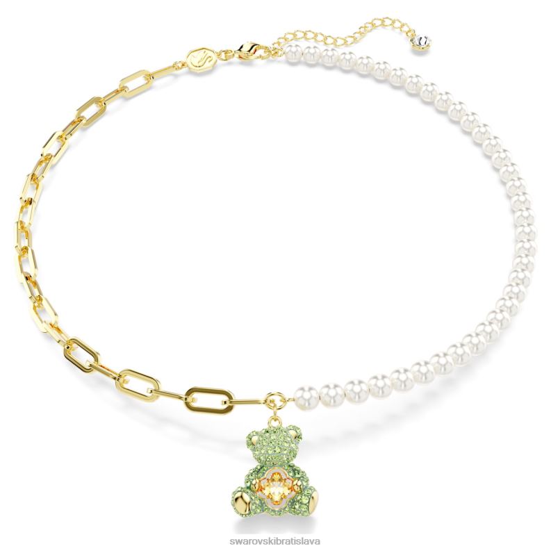 plysovy_privesok_medved_viacfarebny_pozlateny_b8znt274_swarovski_sperky.jpg plyšový prívesok medveď, viacfarebný, pozlátený B8ZNT274 Swarovski šperky - Image 1