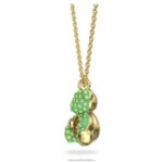plyšový prívesok medvedí, zelený, pozlátený B8ZNT325 Swarovski šperky - Image 4