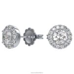 podpisové napichovacie náušnice 14k biele zlato B8ZNT654 Swarovski šperky - Image 3