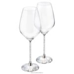 poháre na kryštalické biele víno (sada 2) zber B8ZNT1747 Swarovski dekorácie