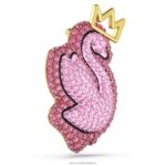 popová brošňa labuť labuť, ružová, pozlátená B8ZNT1100 Swarovski príslušenstvo - Image 4