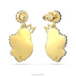 popové náušnice labuť labuť, modrá, pozlátená B8ZNT821 Swarovski šperky - Image 5