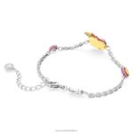 popový náramok s labuťou labuť, ružová, rhodiovaná B8ZNT446 Swarovski šperky - Image 5