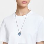 popový prívesok labuť labuť, modrá, rhodiovaná B8ZNT291 Swarovski šperky - Image 2