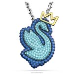 popový prívesok labuť labuť, modrá, rhodiovaná B8ZNT291 Swarovski šperky
