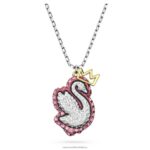 popový prívesok labuť labuť, ružová, rhodiovaná B8ZNT268 Swarovski šperky