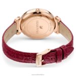 prechod mesačná fáza hodinky švajčiarska výroba, mesiac, kožený remienok, červená, povrchová úprava v ružovom zlate B8ZNT1197 Swarovski príslušenstvo - Image 4