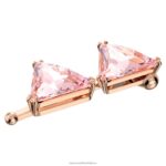 predlžovač ortyx trojuholníkový strih, ružové, pozlátené ružovým zlatom B8ZNT1128 Swarovski šperky - Image 3