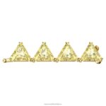 predlžovač ortyx trojuholníkový výbrus, žltý, pozlátený B8ZNT1115 Swarovski šperky