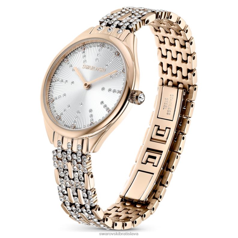 prilákať hodinky swiss made, pave, kovový náramok, zlatý tón, šampanské zlaté prevedenie B8ZNT1135 Swarovski príslušenstvo - Image 3