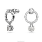 prilákať kruhové náušnice okrúhly výbrus, biely, rhodiovaný B8ZNT773 Swarovski šperky - Image 3