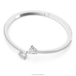 prilákať náramok na dušu srdce, biele, rhodiované B8ZNT620 Swarovski šperky - Image 3