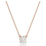prívesok constella okrúhly výbrus, biely, pozlátený ružovým zlatom B8ZNT207 Swarovski šperky