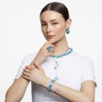 prívesok signum labuť, modrá, rhodiovaná B8ZNT286 Swarovski šperky - Image 4