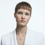 prívesok stella zmiešané rezy, hviezdicové, biele, rhodiované B8ZNT244 Swarovski šperky - Image 2