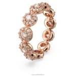 prstenec súhvezdia okrúhly výbrus, dlažba, biela, pozlátená ružovým zlatom B8ZNT1016 Swarovski šperky - Image 3