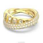 rota koktailový prsteň zmiešané strihy, biele, pozlátené B8ZNT1011 Swarovski šperky