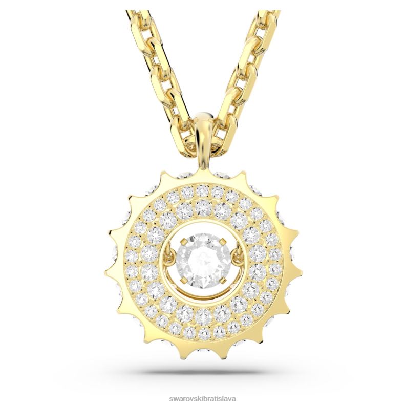 rota_privesok_zmiesane_okruhle_vybrusy_biele_pozlatene_b8znt330_swarovski_sperky.jpg rota prívesok zmiešané okrúhle výbrusy, biele, pozlátené B8ZNT330 Swarovski šperky - Image 1