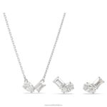 sada mesmera zmiešané rezy, biele, rhodiované B8ZNT400 Swarovski šperky