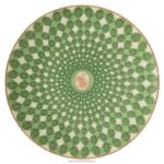 signum doska porcelán, zelená B8ZNT1711 Swarovski dekorácie