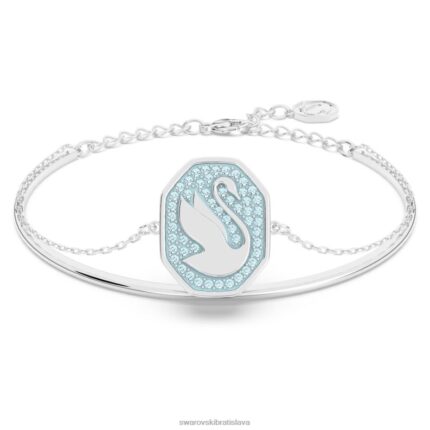 signum náramok labuť, modrá, rhodiovaná B8ZNT642 Swarovski šperky