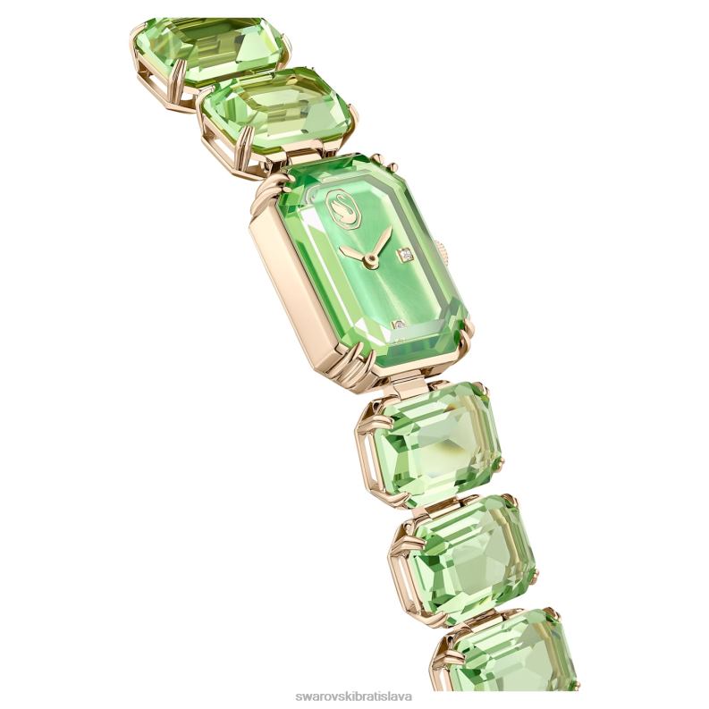 sledovať náramok brúseného osemuholníka, zelený, povrchová úprava šampanské zlato B8ZNT1142 Swarovski príslušenstvo - Image 6