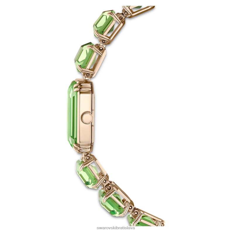 sledovať náramok brúseného osemuholníka, zelený, povrchová úprava šampanské zlato B8ZNT1142 Swarovski príslušenstvo - Image 8
