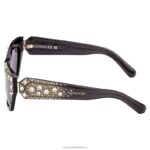 slnečné okuliare mačacie oko, sk0380 01a, čierna B8ZNT1438 Swarovski príslušenstvo - Image 4