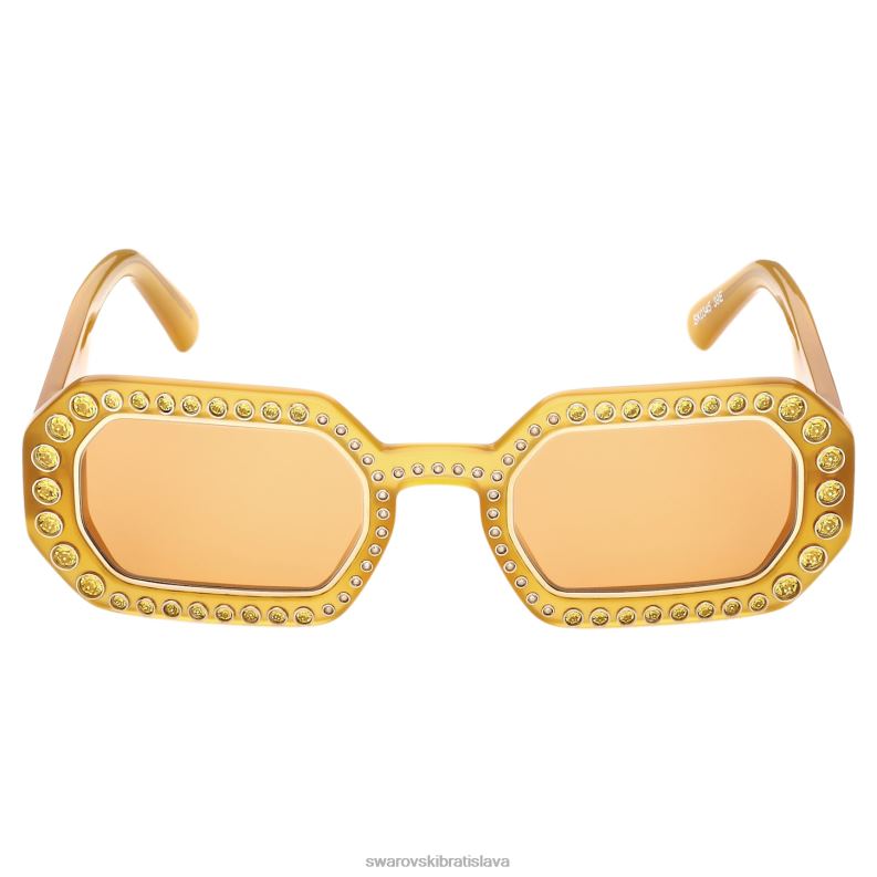 slnečné okuliare v tvare osemuholníka dlažba, sk0345 39e, oranžová B8ZNT1451 Swarovski príslušenstvo - Image 3