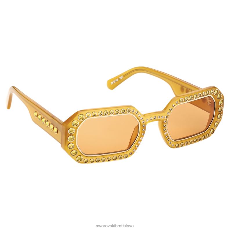 slnečné okuliare v tvare osemuholníka dlažba, sk0345 39e, oranžová B8ZNT1451 Swarovski príslušenstvo - Image 9