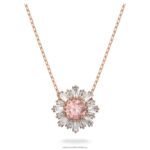 slnečný prívesok zmiešané strihy, slnko, ružové, pozlátené ružovým zlatom B8ZNT236 Swarovski šperky