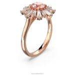 slnečný prsteň zmiešané strihy, slnko, ružové, pozlátené ružovým zlatom B8ZNT1093 Swarovski šperky - Image 3