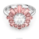 slnečný prsteň zmiešané strihy, slnko, ružové, rhodiované B8ZNT1096 Swarovski šperky