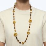somnia náhrdelník hnedá, pozlátená B8ZNT85 Swarovski šperky - Image 2