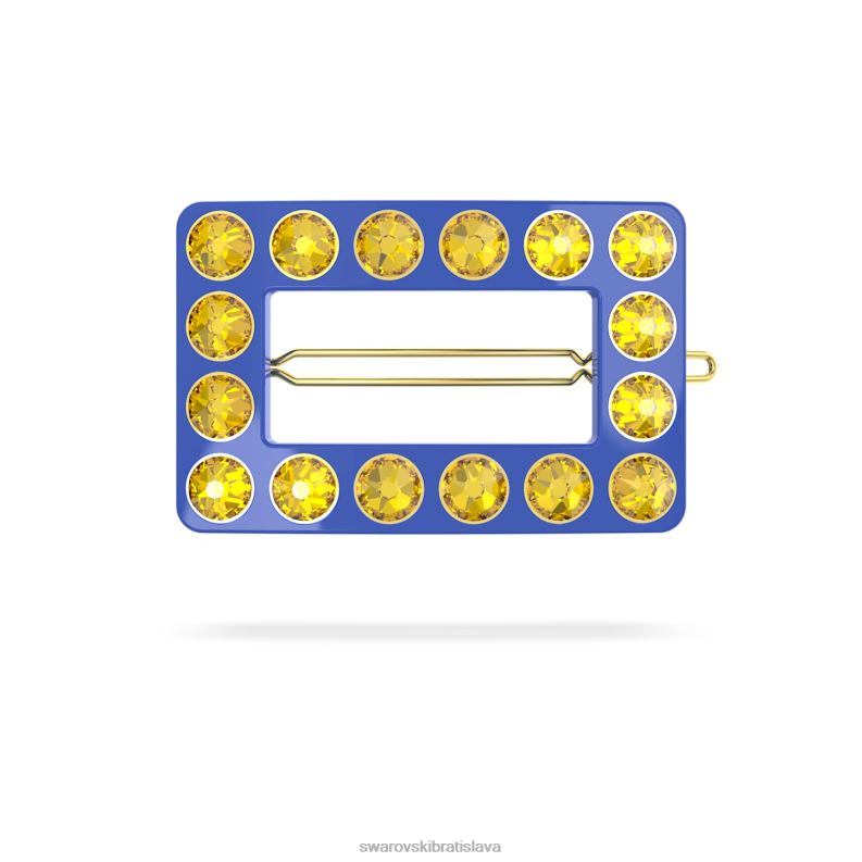 sponka_do_vlasov_okruhly_strih_obdlznikovy_tvar_modra_pozlatena_b8znt1474_swarovski_prislusenstvo.jpg sponka do vlasov okrúhly strih, obdĺžnikový tvar, modrá, pozlátená B8ZNT1474 Swarovski príslušenstvo - Image 1