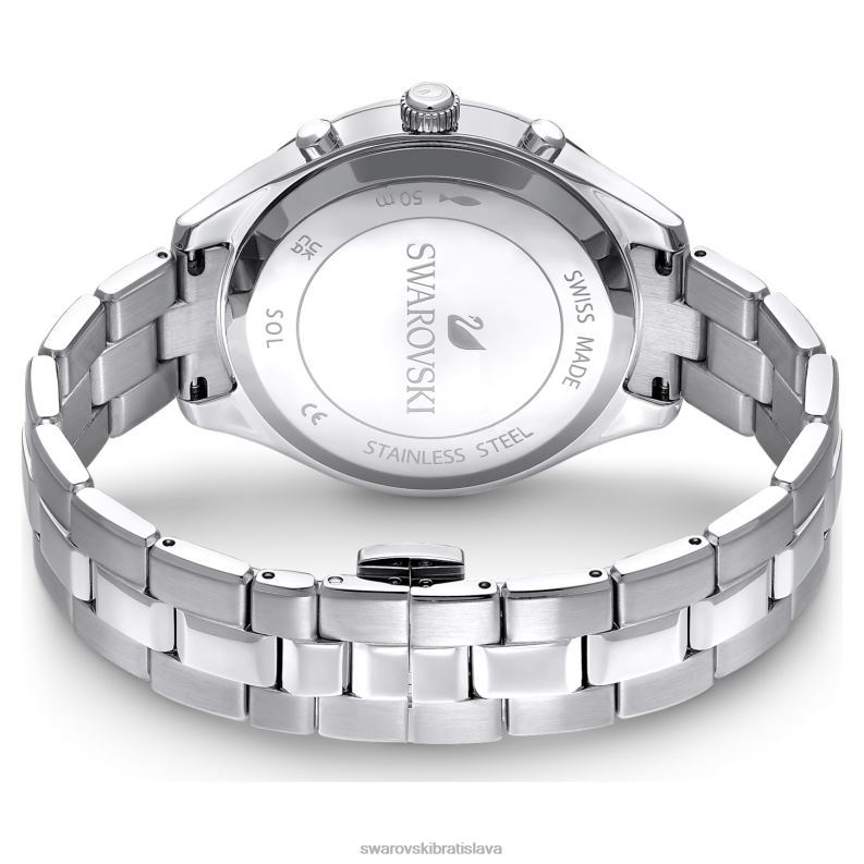 športové hodinky octea lux švajčiarska výroba, kovový náramok, fialová, nehrdzavejúca oceľ B8ZNT1226 Swarovski príslušenstvo - Image 4