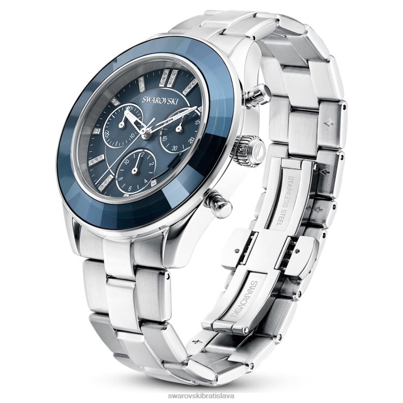 športové hodinky octea lux švajčiarska výroba, kovový náramok, modrý, nehrdzavejúca oceľ B8ZNT1246 Swarovski príslušenstvo - Image 2