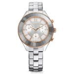 športové hodinky octea lux švajčiarska výroba, kovový náramok, strieborný tón, nehrdzavejúca oceľ B8ZNT1192 Swarovski príslušenstvo