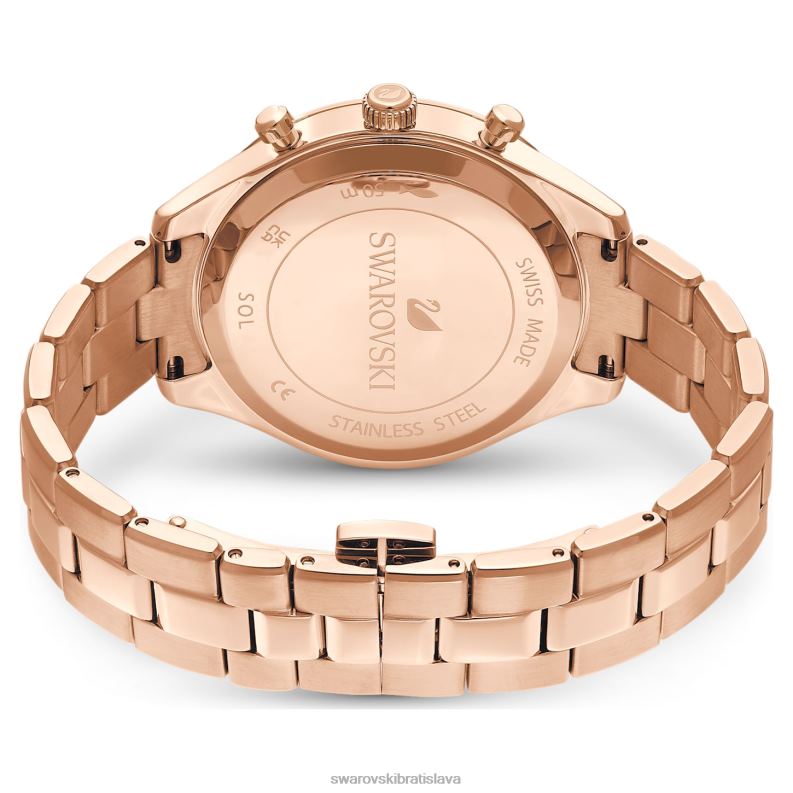 športové hodinky octea lux švajčiarsky kovový náramok, červený, ružové zlato B8ZNT1176 Swarovski príslušenstvo - Image 4