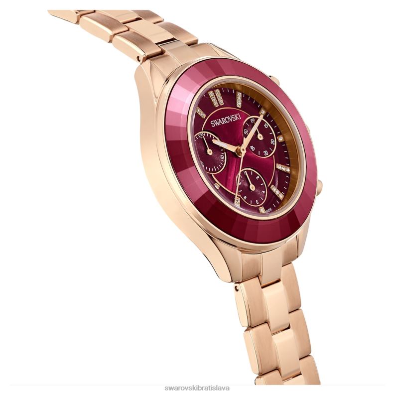 športové hodinky octea lux švajčiarsky kovový náramok, červený, ružové zlato B8ZNT1176 Swarovski príslušenstvo - Image 6