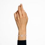 stellový náramok dlažba, hviezda, biela, rhodiovaná B8ZNT507 Swarovski šperky - Image 2