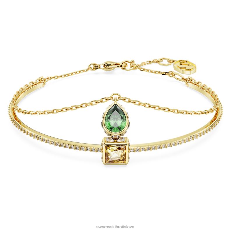 stilla_naramok_zmiesane_strihy_viacfarebne_pozlatene_b8znt635_swarovski_sperky.jpg Stilla náramok zmiešané strihy, viacfarebné, pozlátené B8ZNT635 Swarovski šperky - Image 1