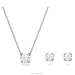 súhvezdie okrúhly výbrus, biely, rhodiovaný B8ZNT392 Swarovski šperky