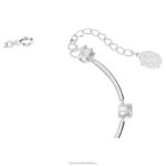 súhvezdový náramok okrúhly výbrus, biely, rhodiovaný B8ZNT485 Swarovski šperky - Image 4