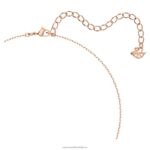 šumivý tanečný náhrdelník ďatelina, biela, pozlátená ružovým zlatom B8ZNT102 Swarovski šperky - Image 3