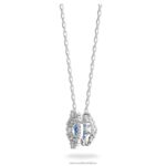 šumivý tanečný náhrdelník ďatelina, modrá, rhodiovaná B8ZNT124 Swarovski šperky - Image 4