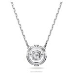 šumivý tanečný náhrdelník okrúhly výbrus, biely, rhodiovaný B8ZNT17 Swarovski šperky - Image 4