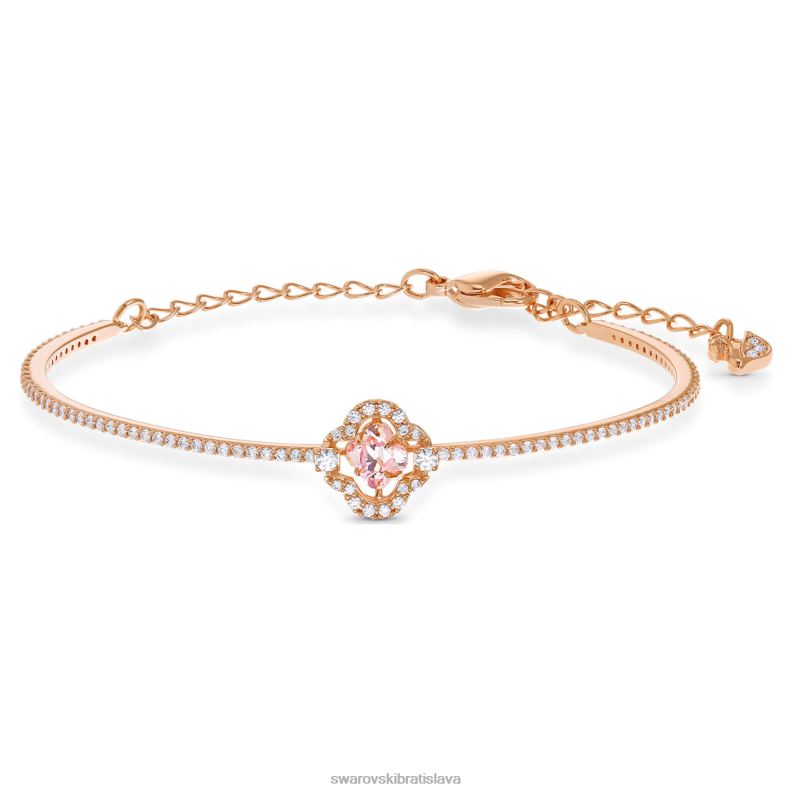 sumivy_tanecny_naramok_datelina_ruzova_pozlatena_ruzovym_zlatom_b8znt643_swarovski_sperky.jpg šumivý tanečný náramok ďatelina, ružová, pozlátená ružovým zlatom B8ZNT643 Swarovski šperky - Image 1